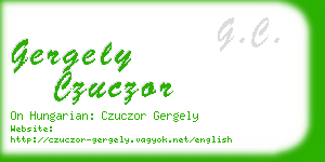 gergely czuczor business card